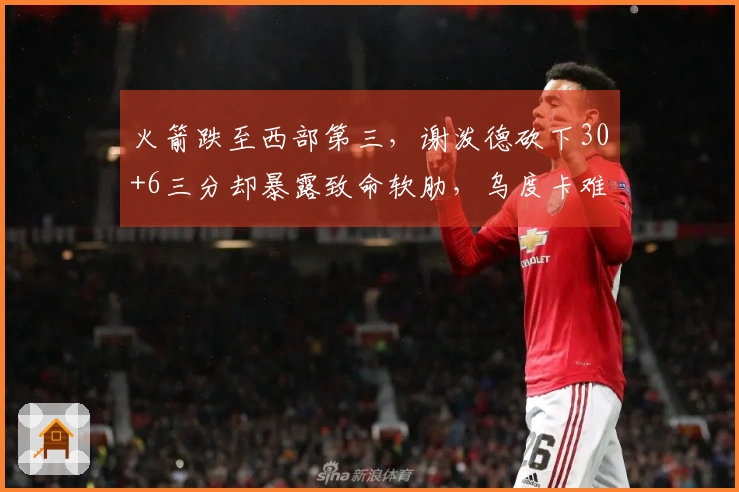 火箭跌至西部第三,谢泼德砍下30+6三分却暴露致命软肋,乌度卡难以发挥球员优势